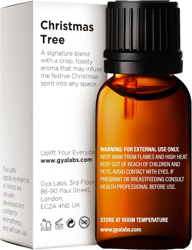 Gya Labs Christmas Tree Essential Oil Blend (0.34 fl oz) - 100% Pure Therapeutic Grade Aromatherapy Christmas Tree Oil for Diffusers, Home, Candle Making  Relaxation