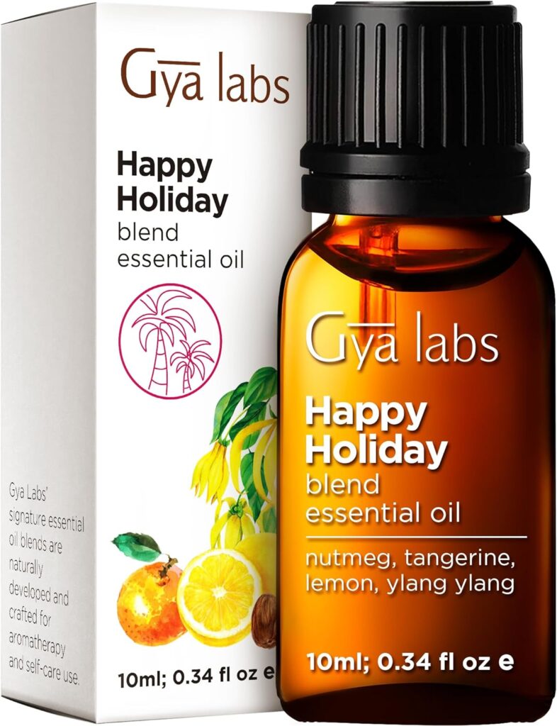 Gya Labs Happy Holiday Essential Oil Blend (0.34 fl oz) - Comforting  Uplifting, Perfect for Festive Season