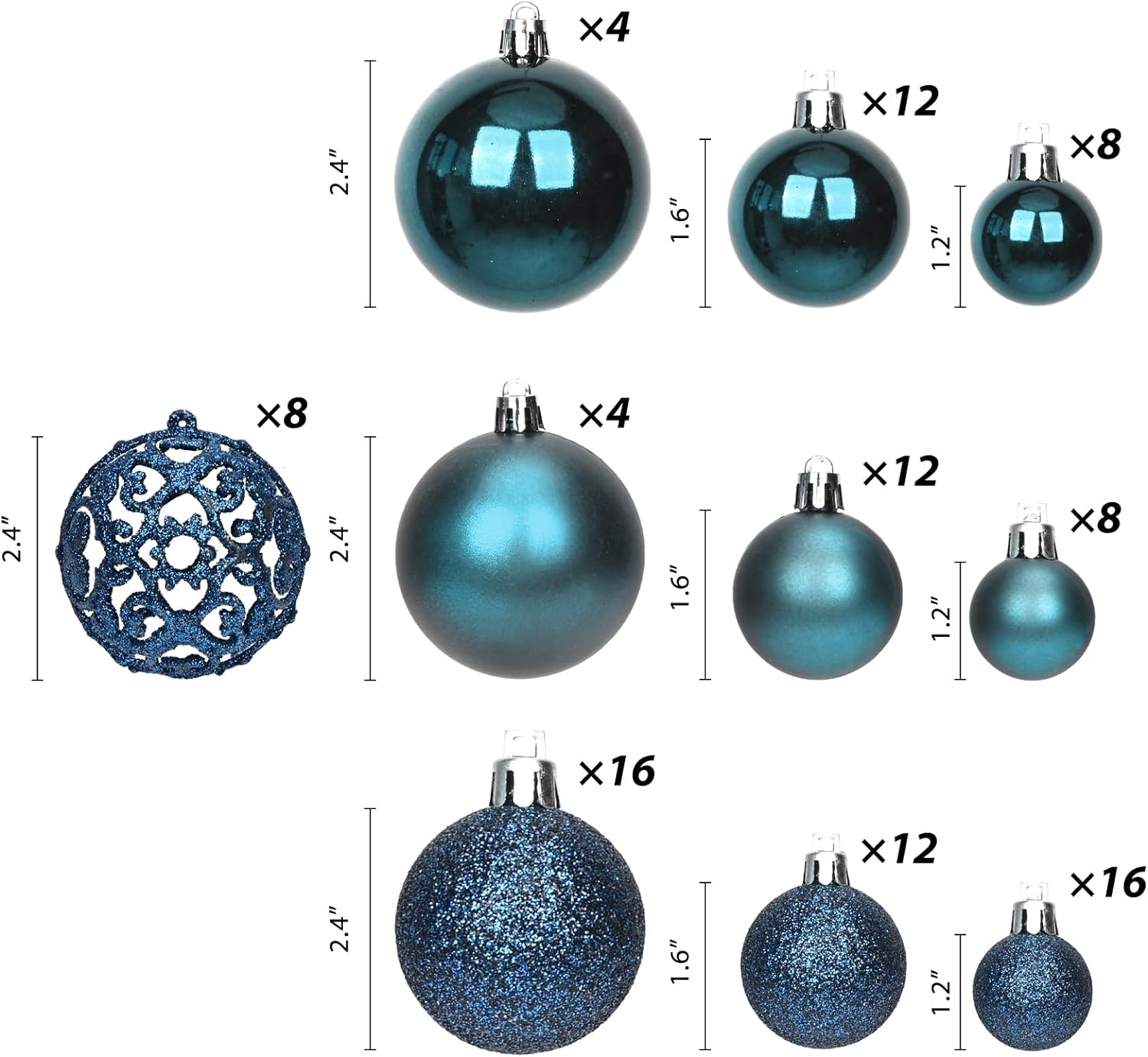 MeetXmas 100PCS Christmas Tree Balls Ornaments Review