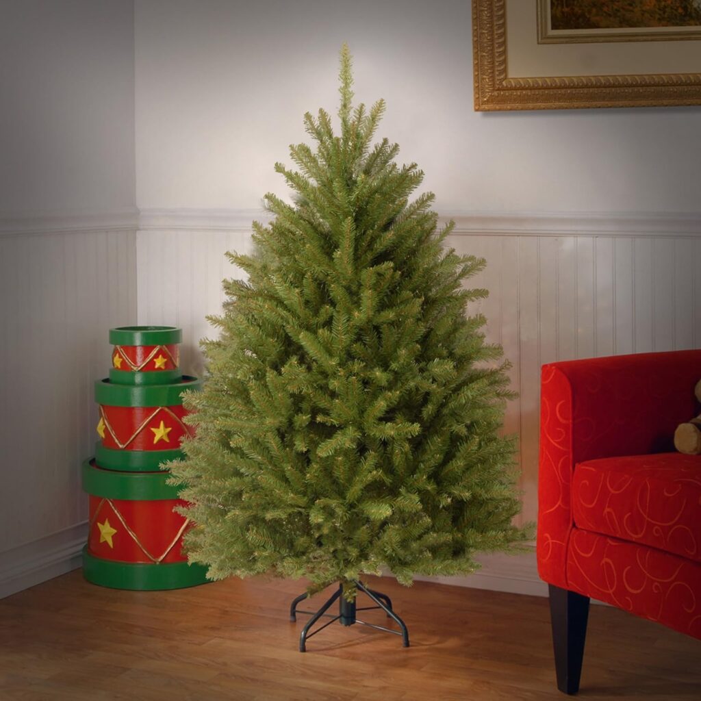 National Tree Company Artificial Full Christmas Tree, Green, Dunhill Fir, Includes Stand, 6.5 Feet