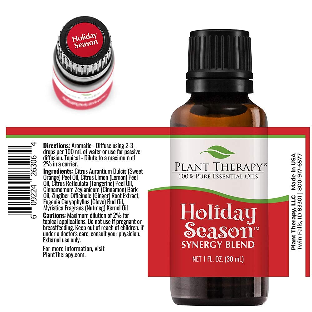 Plant Therapy Holiday Season Synergy Essential Oil 30 mL (1 oz) 100% Pure, Undiluted, Therapeutic Grade