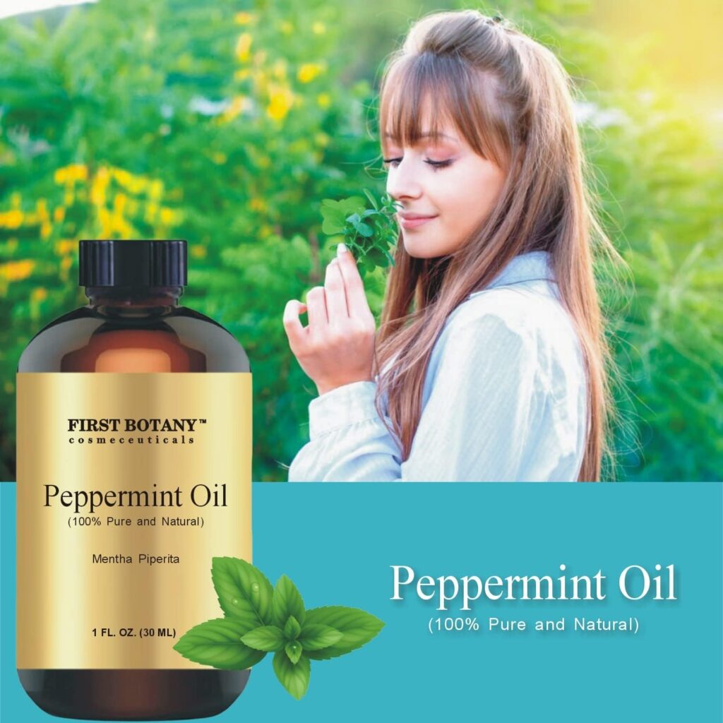 100% Pure Peppermint Oil - Premium Peppermint Essential Oil for Aromatherapy, Massage, Topical  Household Uses - 1 fl oz (Peppermint)