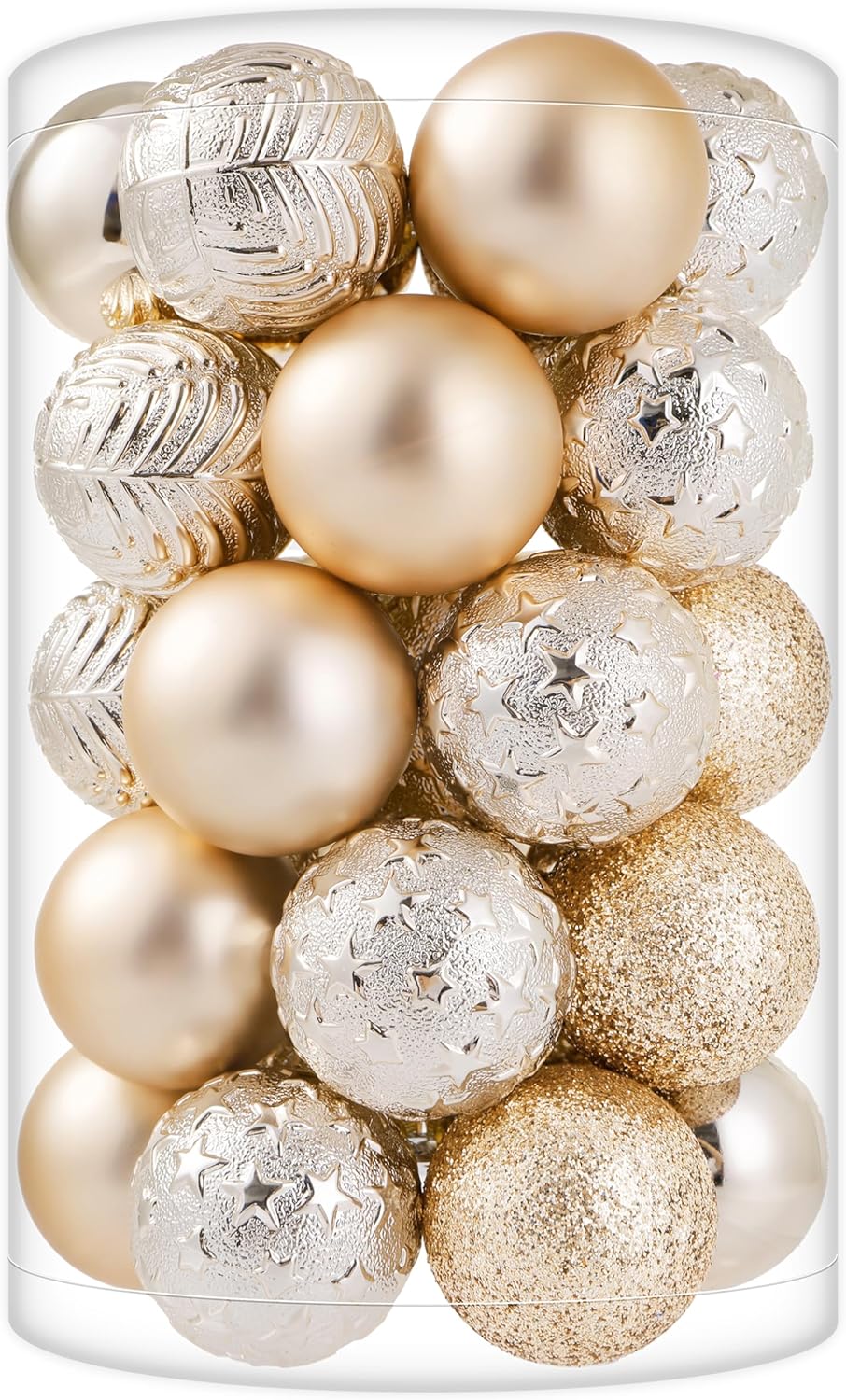 34ct champagne mini christmas ball ornaments review