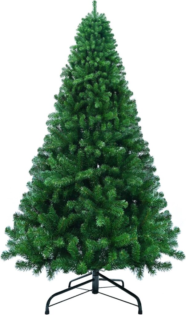 4ft Christmas Tree, Premium PVC Fir Artificial Holiday Christmas Tree, Ideal for Home, Office, and Xmas Party Decoration, Includes Metal Foldable Stand