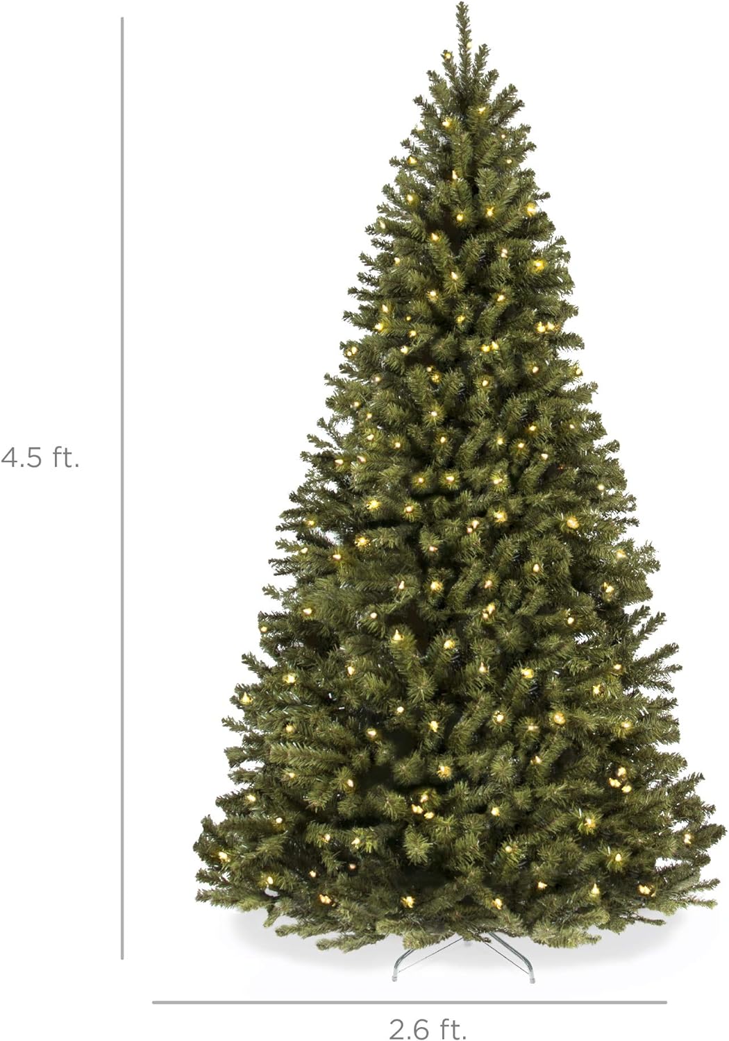 best choice products 75ft pre lit spruce artificial christmas tree review