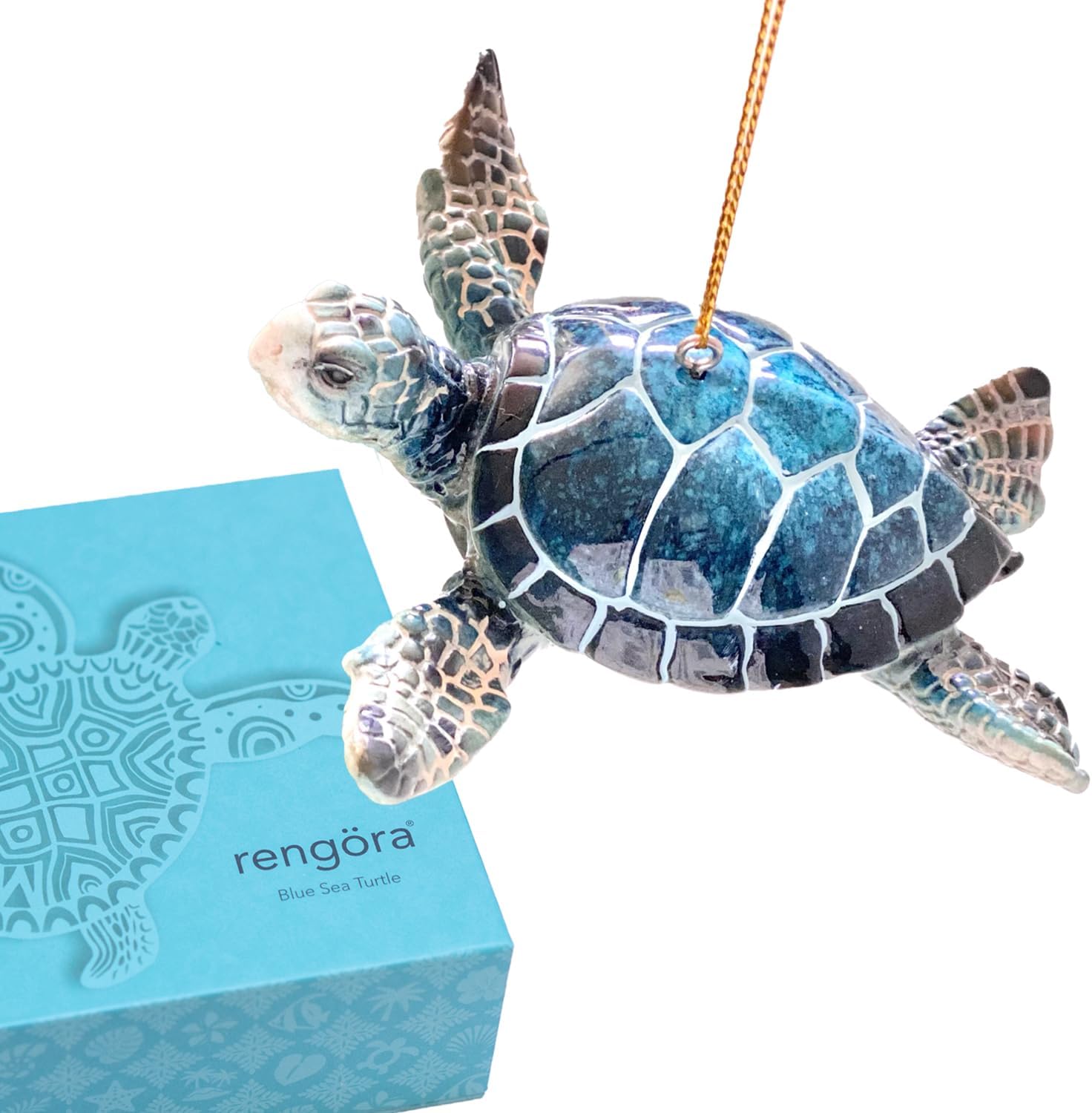 Blue Sea Turtle Ornament by rengöra Review