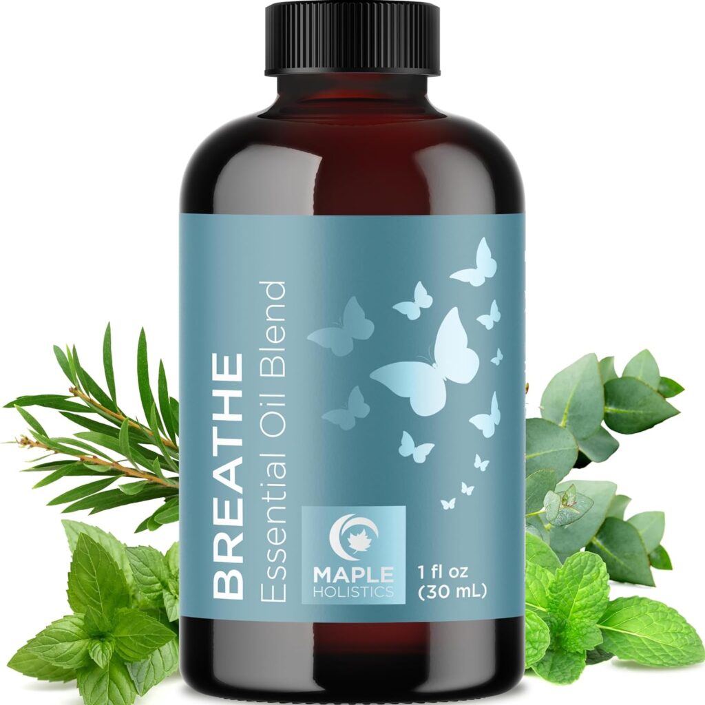 Breathe Blend Essential Oil for Diffuser - Invigorating Breathe Essential Oil Blend with Eucalyptus Peppermint Tea Tree and Mint Essential Oils for Diffusers for Home and Shower Aromatherapy