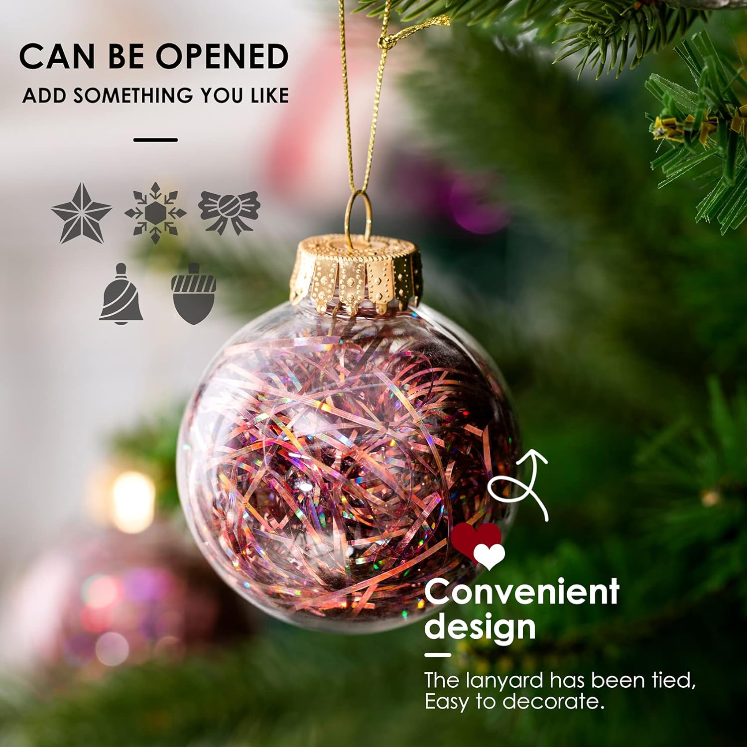 Christmas Ornaments Ball Set-Shatterproof Clear Plastic Decorative Baubles Review