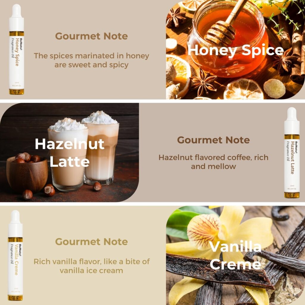 Harvest Premium Fragrance Oils Set for Diffuser, Candle, Soap Making - Autumn Bakery Scents Aromatherapy Perfume Oil Gift for Home (Pumpkin Pie, Apple, Cinnamon, Honey, Coffee, Vanilla) 6 Pcs