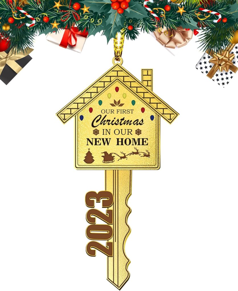 House Warming Gifts New Home - First Christmas in New Home Ornament 2023 Women Keepsake New Home Gifts for Home Couple (New Home)