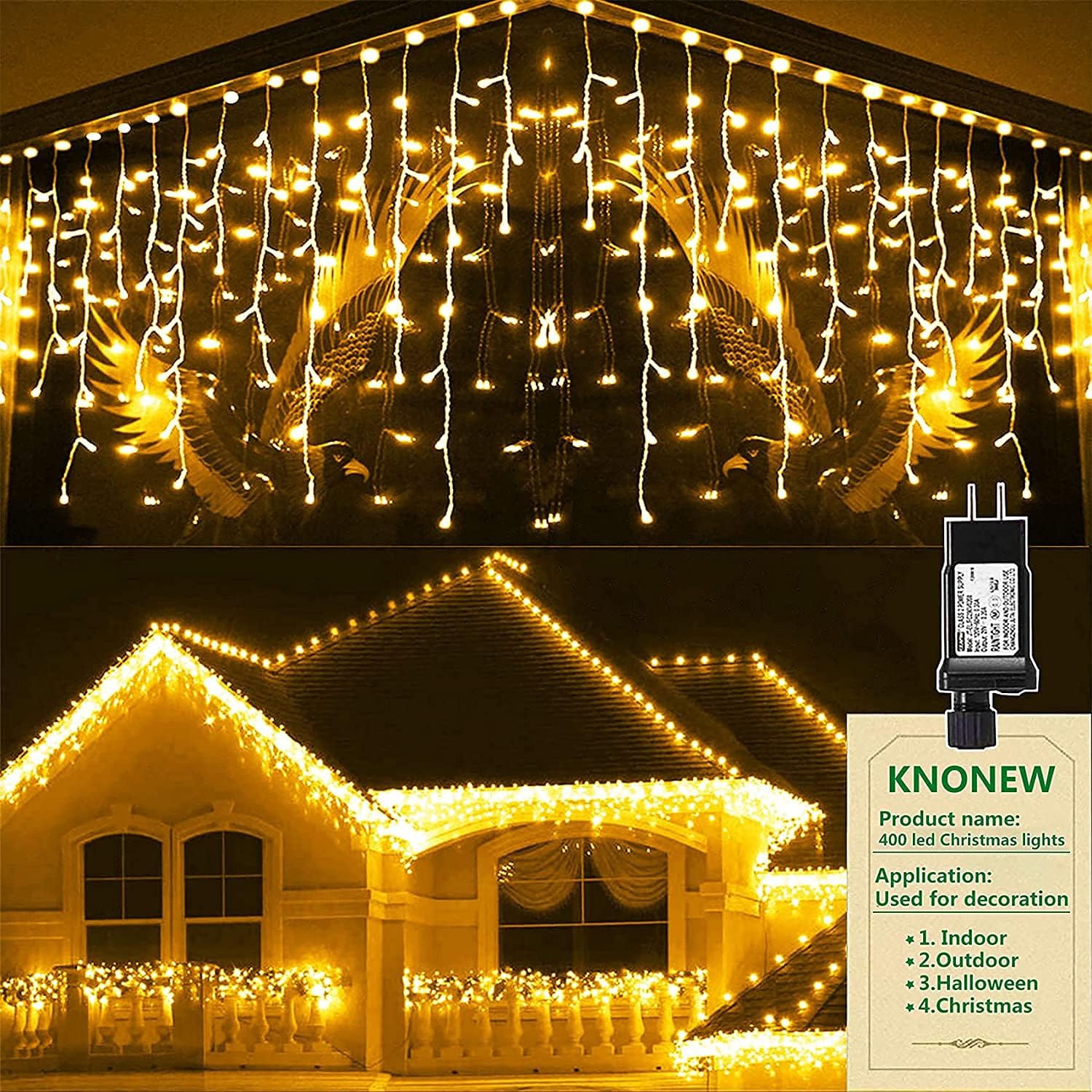 KNONEW Christmas Lights Outdoor Decorations 400 LED Review