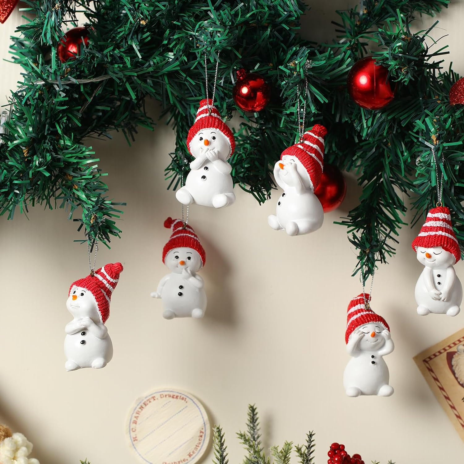 lyrow 6 packs resin snowman christmas ornament review