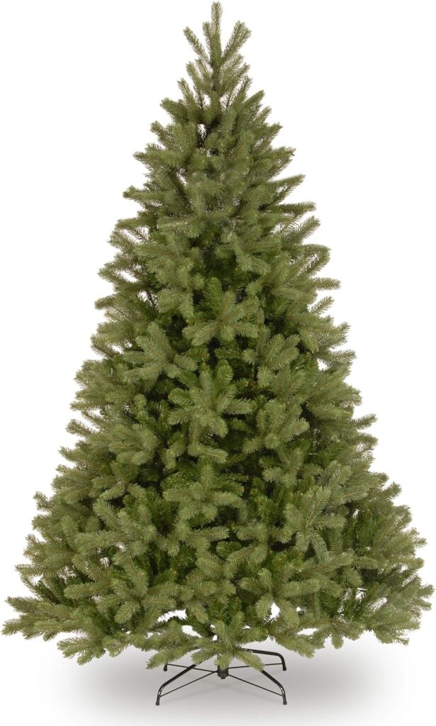 National Tree Company Feel Real Artificial Full Downswept Christmas Tree, Green, Douglas Fir, Includes Stand, 7.5 Feet