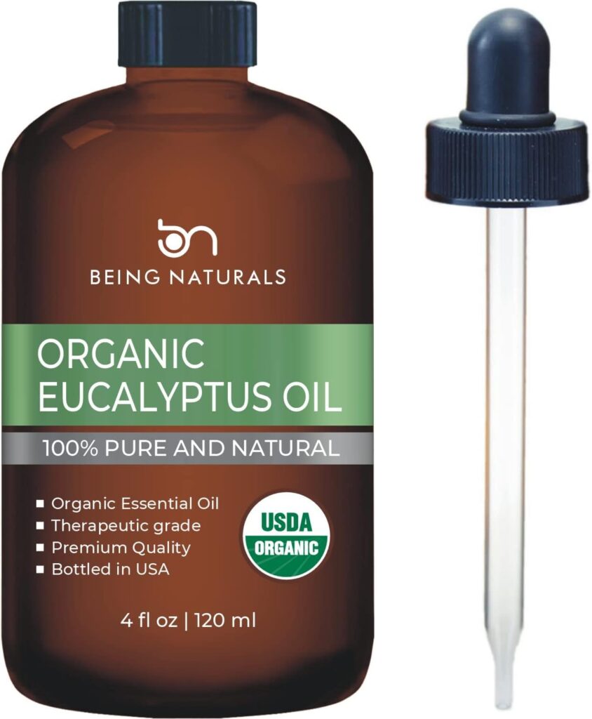 Organic Eucalyptus Essential Oil - Huge 4 FL OZ - 100% Pure  Natural – Premium Natural Oil with Glass Dropper (Eucalyptus Oil)