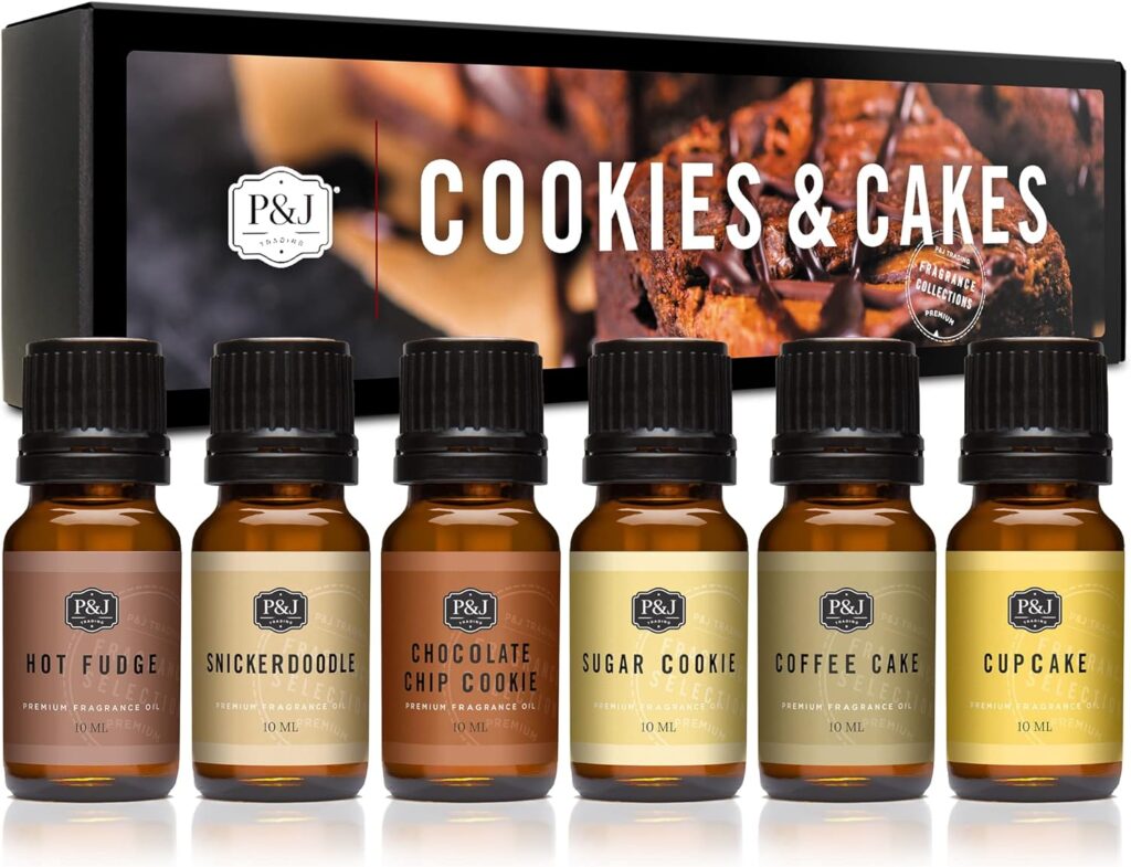 PJ Fragrance Oil Cookies  Cakes Set | Candle Scents for Candle Making, Freshie Scents, Soap Making Supplies, Diffuser Oil Scents