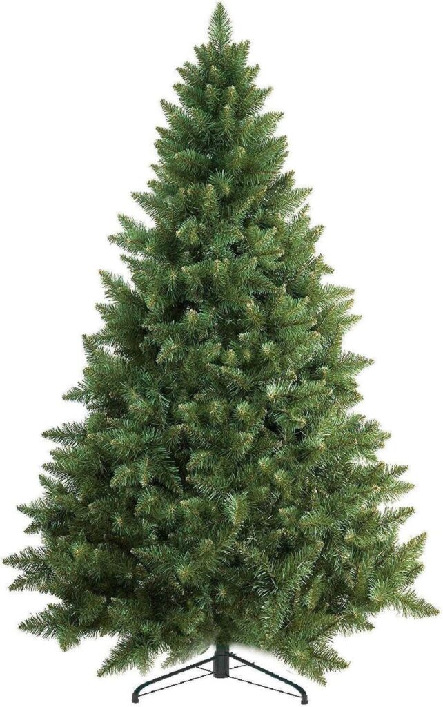 Prextex Premium 6Ft Christmas Tree with 1200 Tips for Fullness - Artificial Canadian Fir Full Bodied Christmas Tree 6ft with Metal Stand, Lightweight and Easy to Assemble