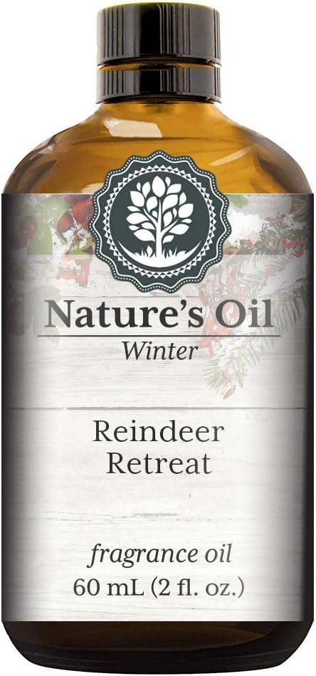 Reindeer Retreat Fragrance Oil (60ml) for Diffusers, Soap Making, Candles, Lotion, Home Scents, Linen Spray, Bath Bombs, Slime