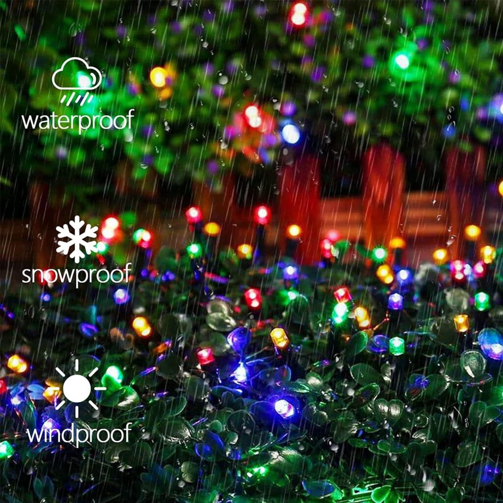 Upgraded 82FT 200 LED Christmas String Lights Outdoor/Indoor, Timer  Memory Function  8 Modes, Extendable Green Wire, Waterproof Fairy String Lights for Xmas Tree Holiday Party Garden (Warm White)