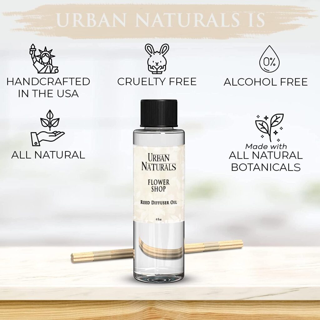 Urban Naturals Christmas Night Scented Oil Reed Diffuser Refill | Includes a Free Set of Reed Sticks! 4 oz.