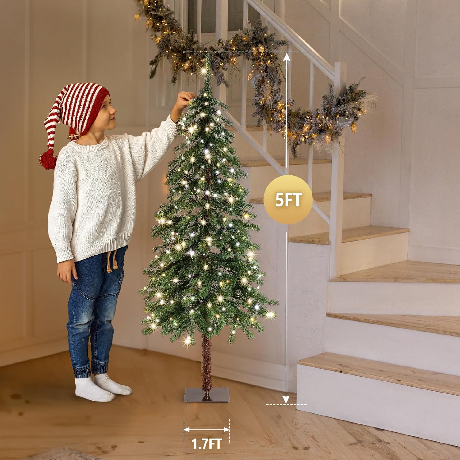 VINGLI 5ft Pre-lit Artificial Christmas Tree Review