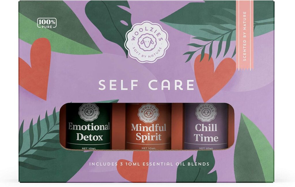 Woolzies Self Care Essential Oil Set Includes Emotional Detox, Mindful Spirit, Chill Time Blends