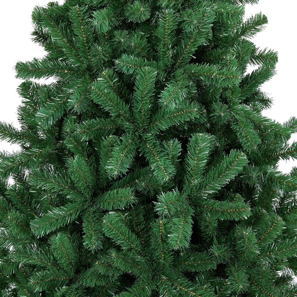 Yaheetech 6Ft Artificial Green Lifelike Christmas Pine Tree Artificial Christmas Tree Holiday Decoration with 1011 Branch Tips and Foldable Stand, Easy Assembly, Green