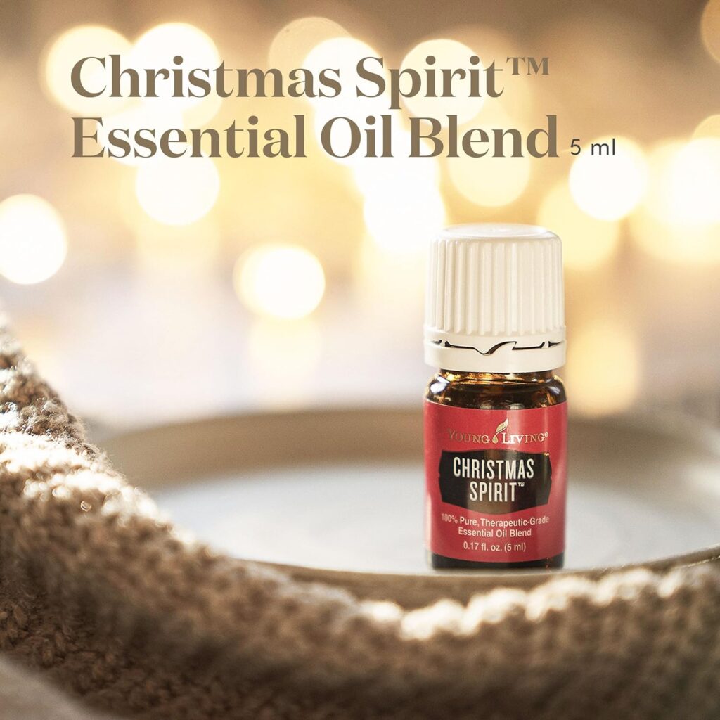 Young Living Christmas Spirit 5 ml - Festive Aroma for Holiday Delight - Orange , Cinnamon Bark , Spruce Blend - Uplifting Ambiance , Emotional Well-being , Travel Essential Oil