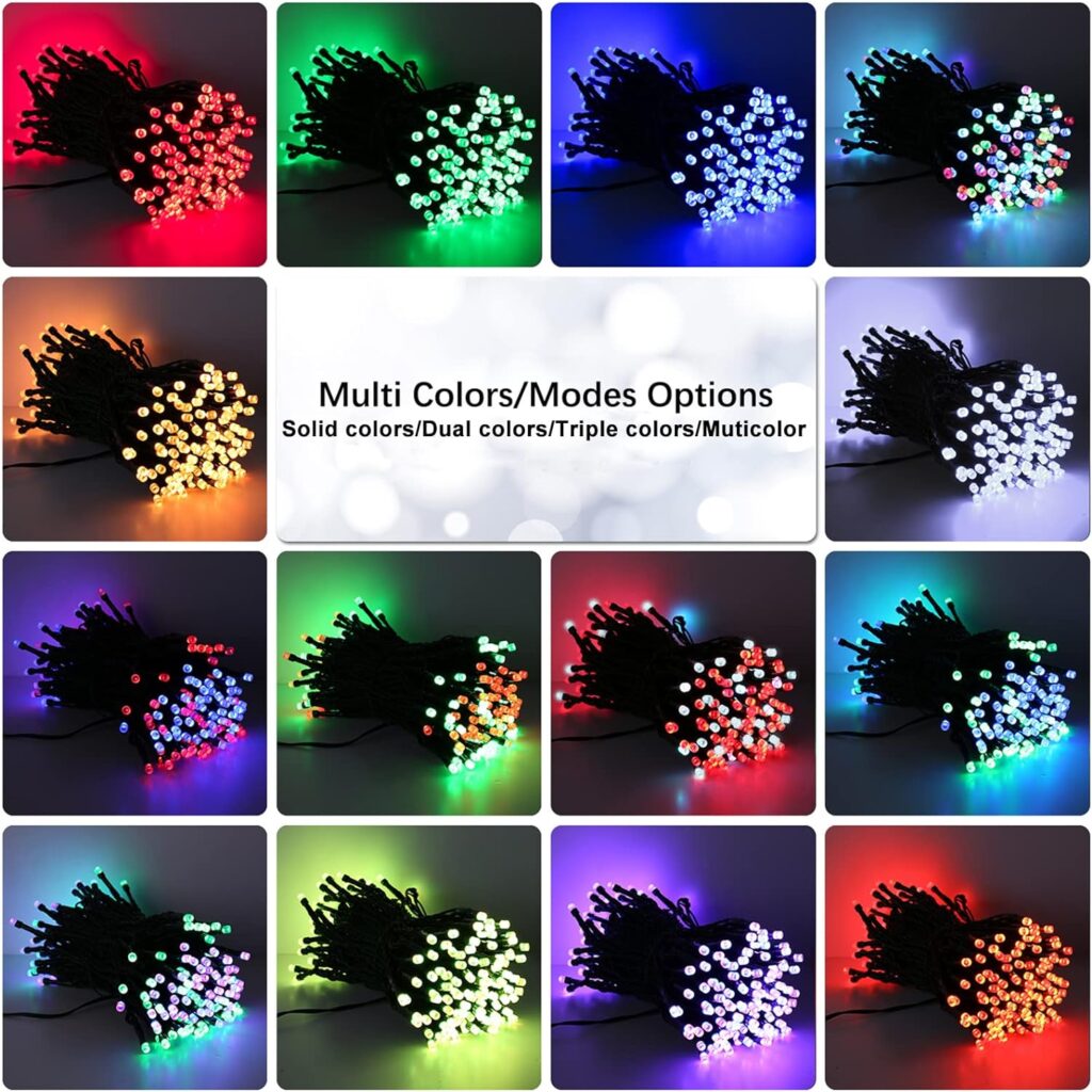 Brizled Color Changing Christmas Lights, 66ft 200 LED RGB String Lights with Remote, Dimmable Outdoor Christmas Lights, Mini Christmas Tree Lights Indoor, Plugin Xmas Lights for Xmas Tree Party Decor