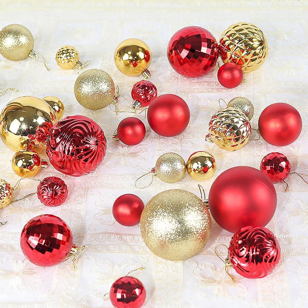 Christmas Tree Ornaments - 36 PCS Shatterproof Christmas Ball Ornaments Set for Christmas, Holiday, Wreath  Party Decorations (Multi-Size, Red, Green, Gold)