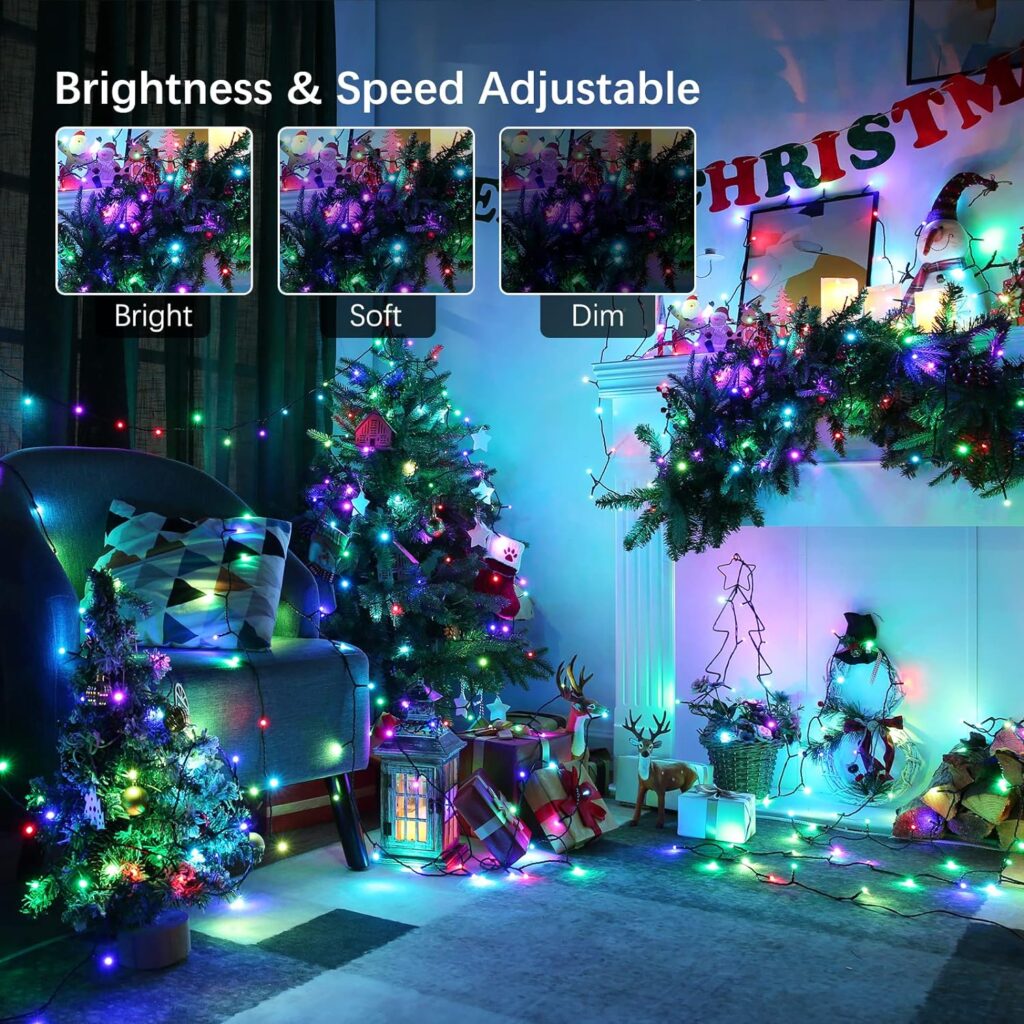 Joomer C9 Christmas Color Changing String Lights Outdoor Indoor,33ft 50LED Green Wire Christmas Tree Lights,32 Keys remote control Fairy Lights for Christmas Party Wedding Decoration