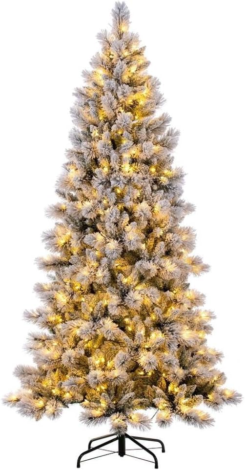 Vickerman 4.5 x 32 Frosted Scotch Pine Artificial Pre-Lit Christmas Tree, 250 Warm White Lights